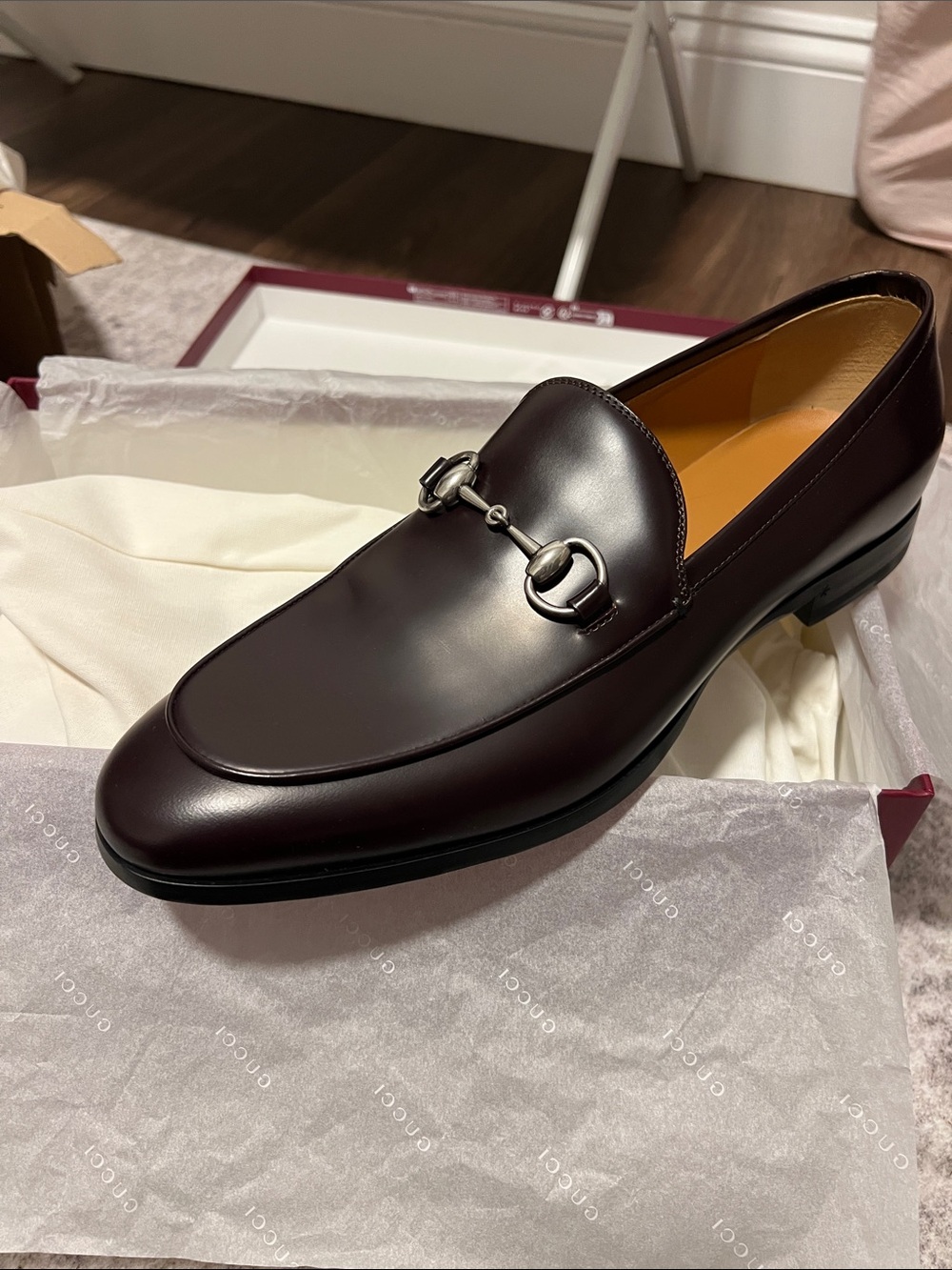 Gucci Men's Leather Loafers - Brown